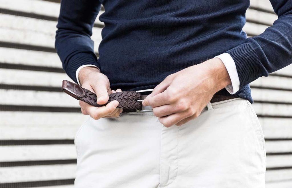 Highbuckle riem zonder gaatjes met modern design, perfect voor stijl en comfort in casual en formele outfits
